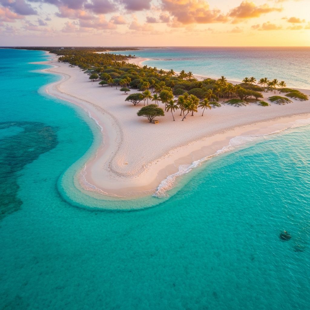 Aruba TV Plus - Beautiful Aruba beach at sunset showcasing Aruba Tourism